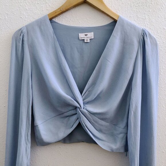 KENZIE + FRANCESCA'S Long Sleeve Crop Top Size Small - Picture 4 of 7